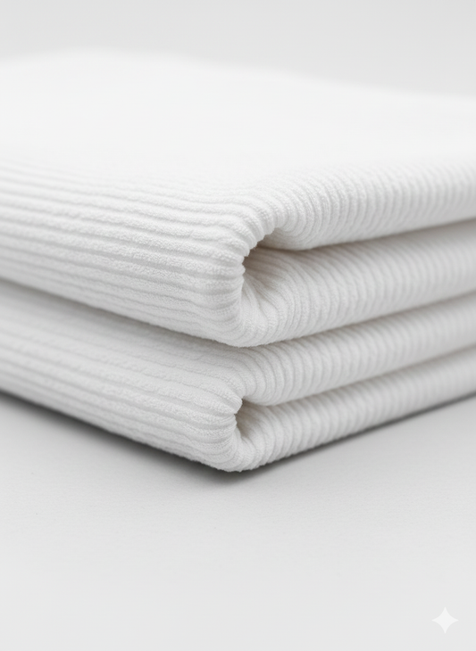 Rope Rib Fabric – White