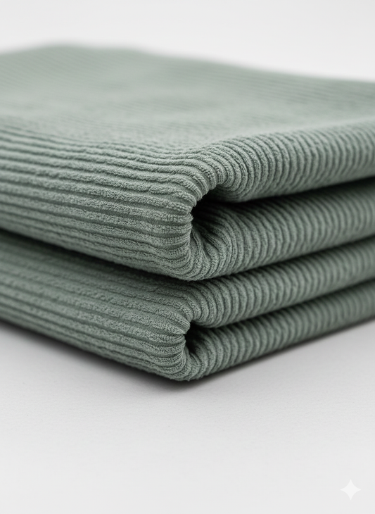 Rope Rib Fabric – Sage Green