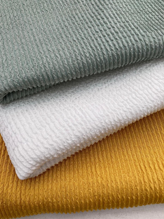 Rope Rib Fabric – White